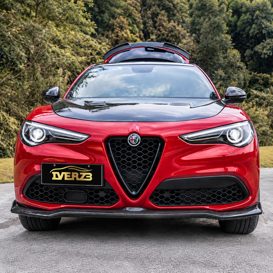 Spoiler delantero de fibra de carbono estilo ST para Alfa Romeo Stelvio