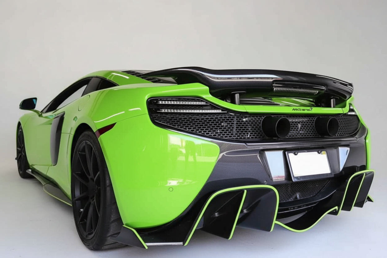 Задний спойлер V-образной формы из карбона для McLaren 625C 12C 650S