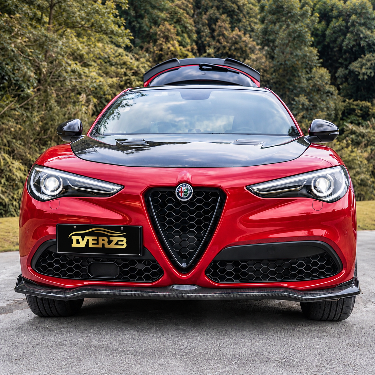 Carbon Fiber ST Style Front Lip For Alfa Romeo Stelvio