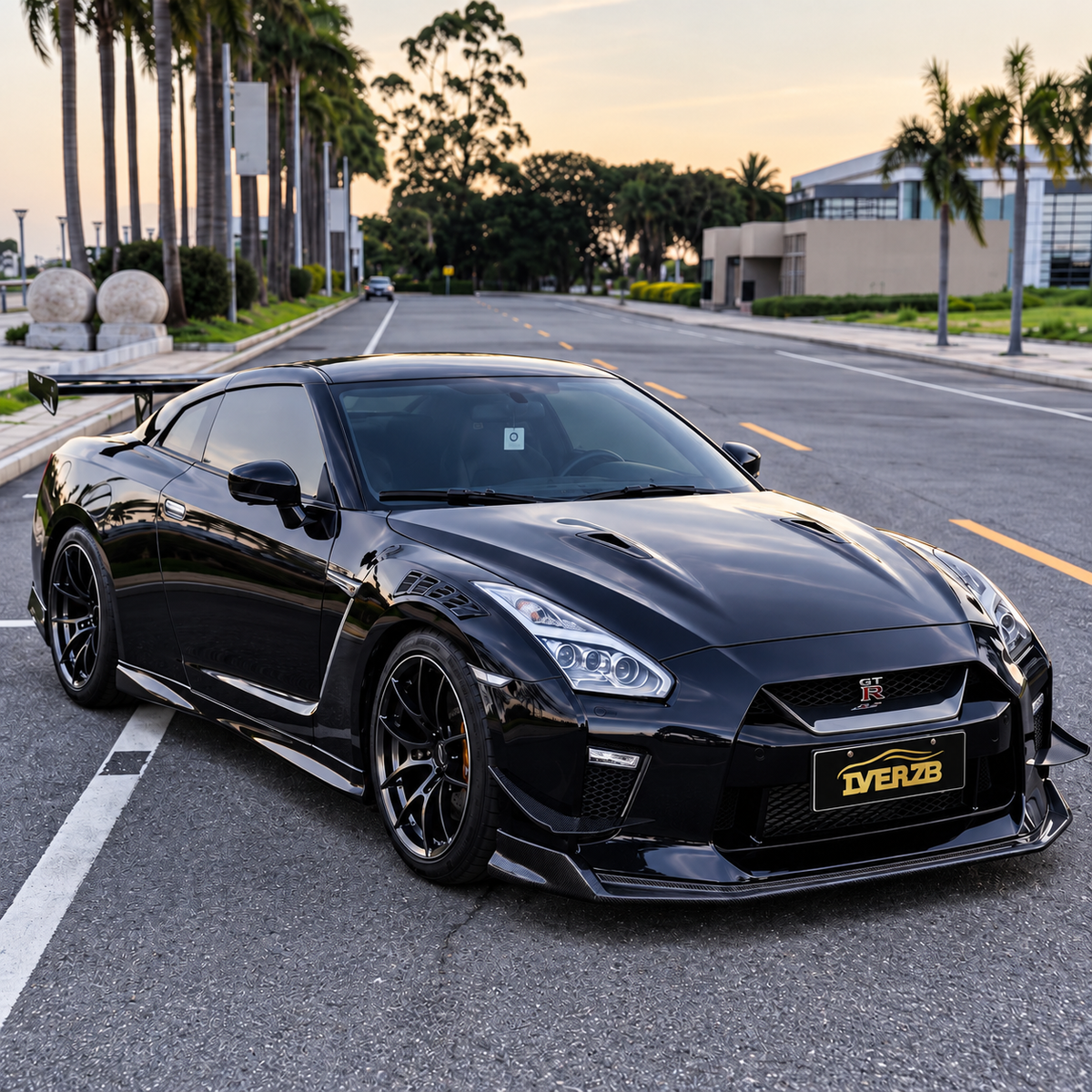 Carbon Fiber BZ Style Front Lip For Nissan GTR R35