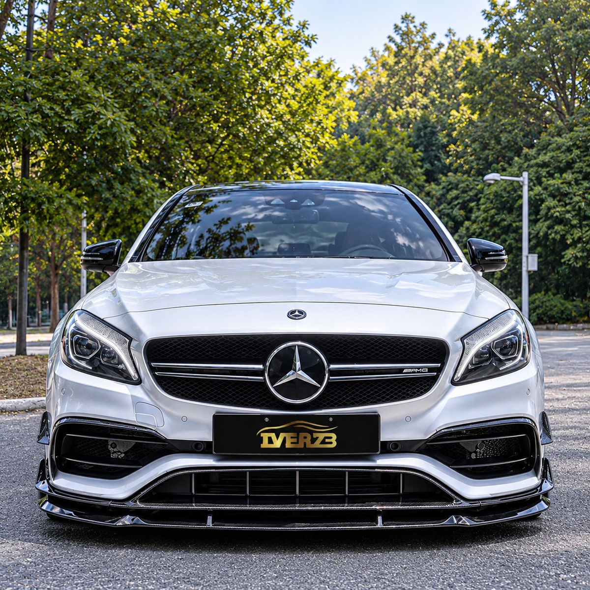 Carbon Fiber B Style Front Lip For Mercedes-Benz A-Class W176