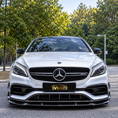 Carbon Fiber B Style Front Lip For Mercedes-Benz A-Class W176