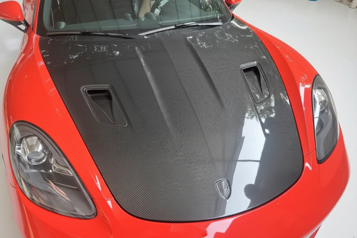 Carbon Fiber GT4RS Style Engine Hood For Porsche 981 718