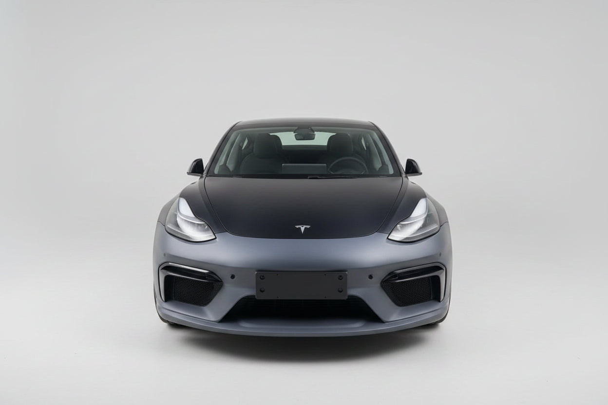 Upgrade GT4 Style Front Bumper Assembly For Tesla Model 3