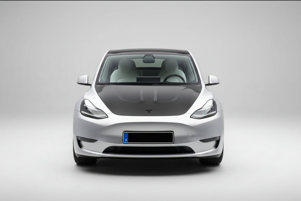Carbon Fiber P Style Engine Hood For Tesla Model 3