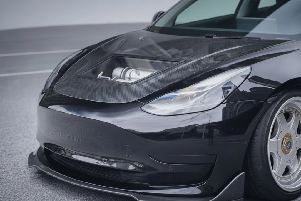 Carbon Fiber CT Style Engine Hood For Tesla Model 3