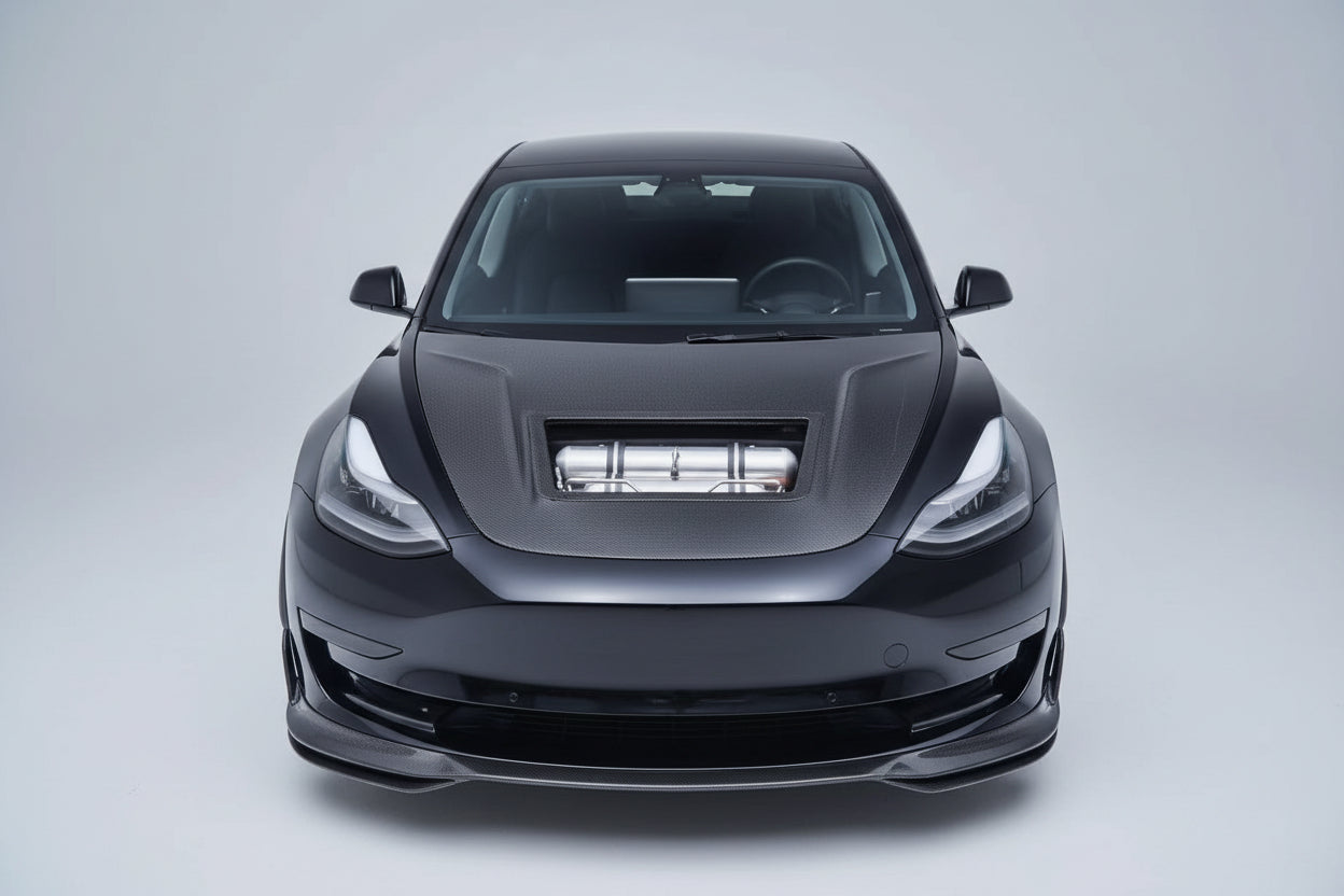 Carbon Fiber CT Style Engine Hood For Tesla Model 3