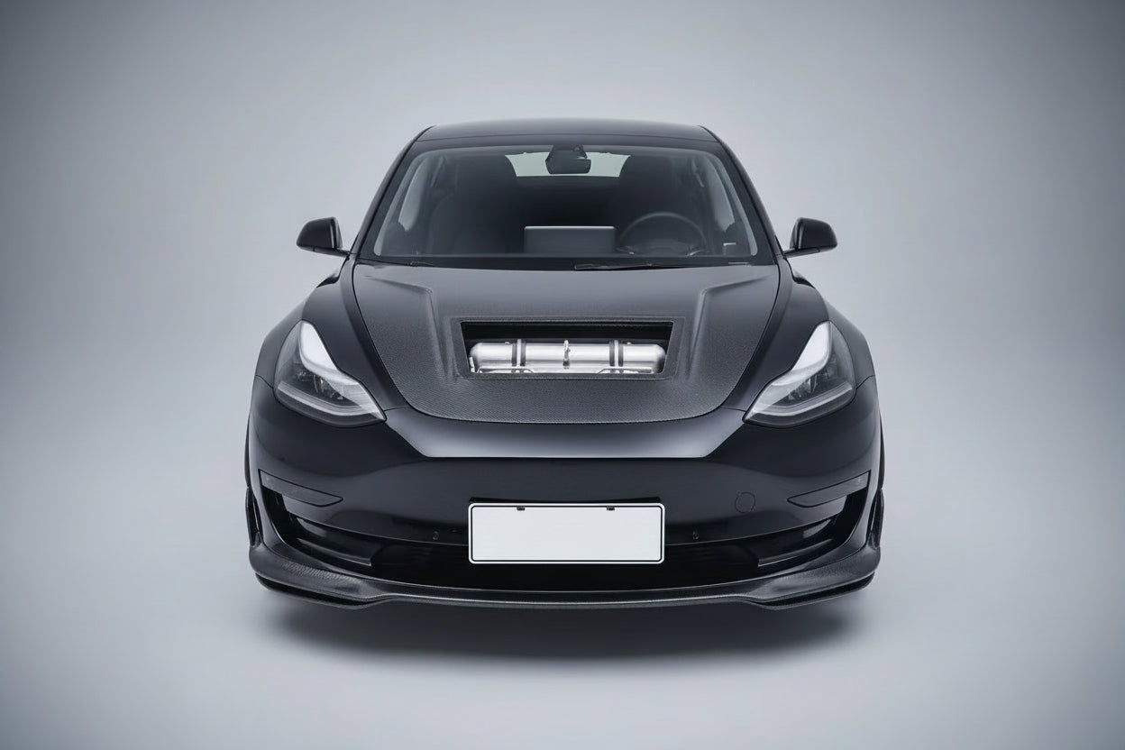 Carbon Fiber CT Style Engine Hood For Tesla Model 3