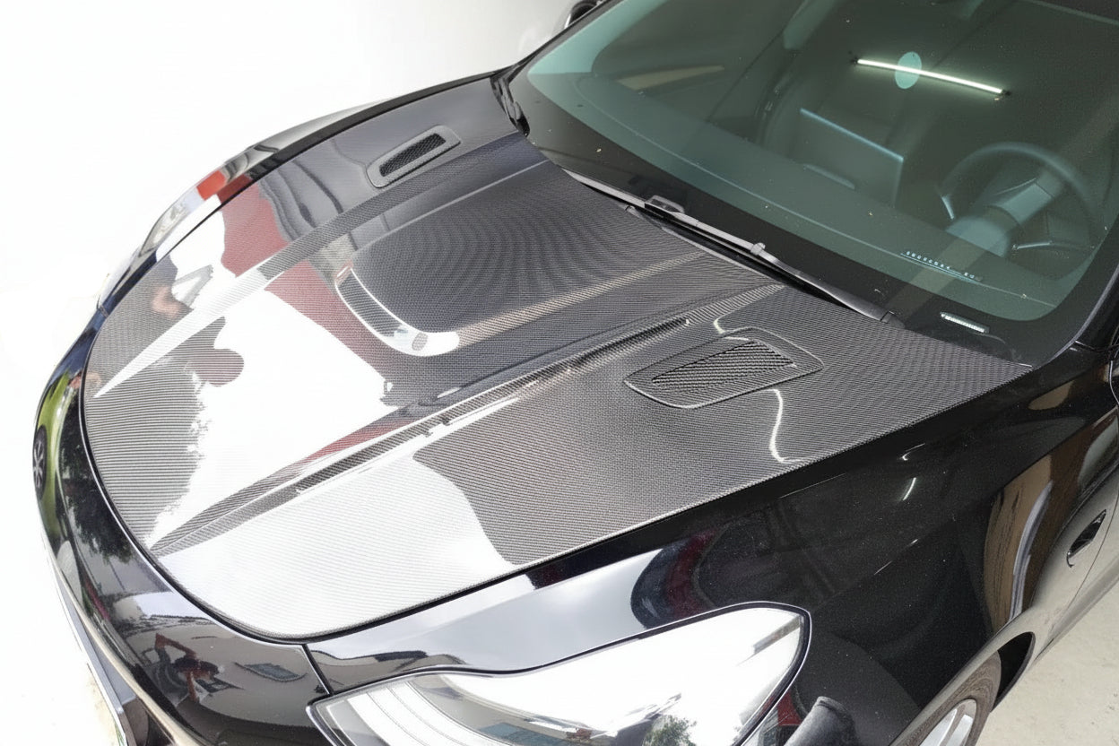 Carbon Fiber C Style Engine Hood For Tesla Model 3
