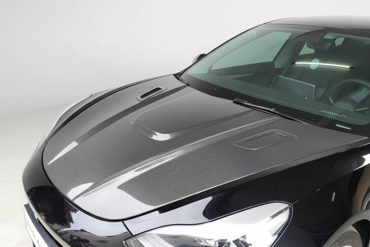 Carbon Fiber C Style Engine Hood For Tesla Model 3